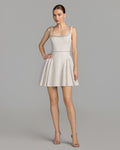Ivory Embellished Boucle Mini Dress -Contemporary Collection