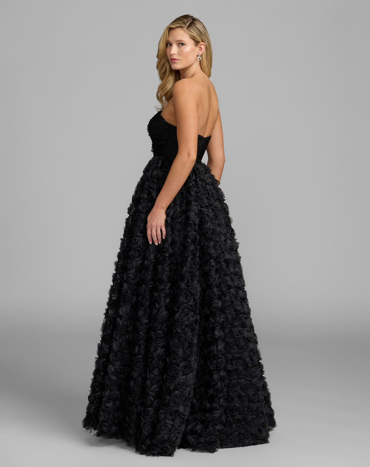 Strapless 3D Rosette Ballgown - Contemporary Collection