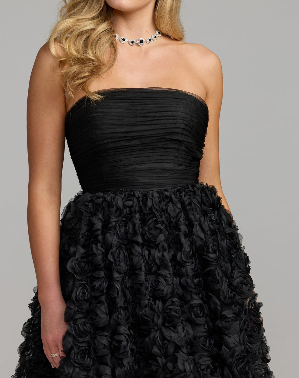 Strapless 3D Rosette Ballgown - Contemporary Collection