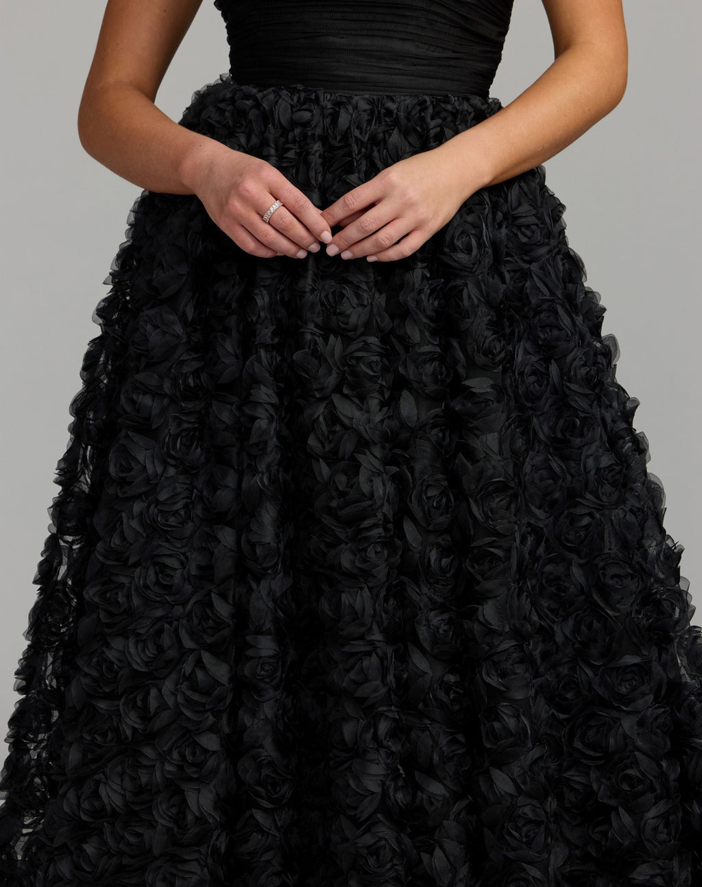 Strapless 3D Rosette Ballgown - Contemporary Collection