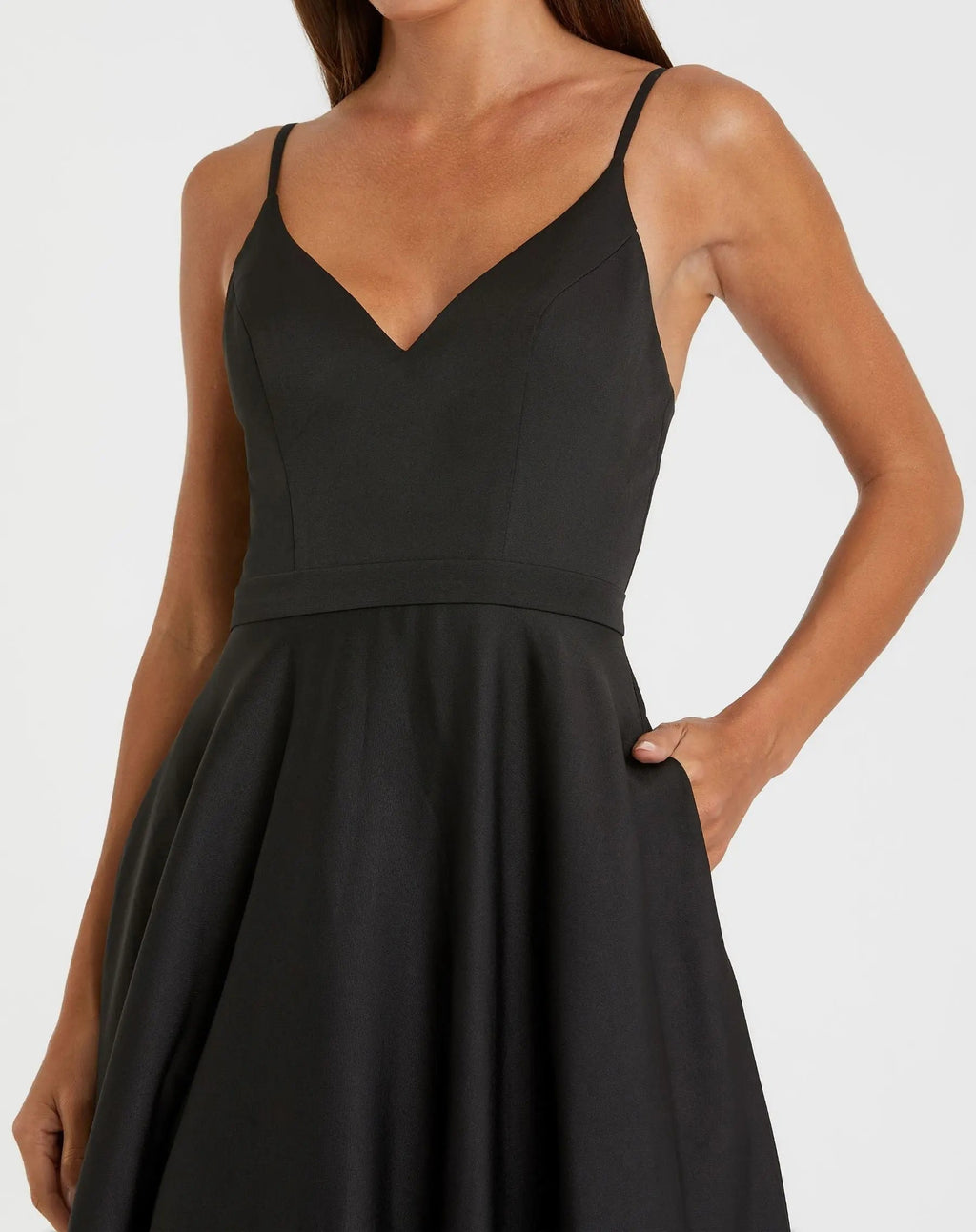 Black Classic A-Line V-Neck Ballgown - Contemporary Collection