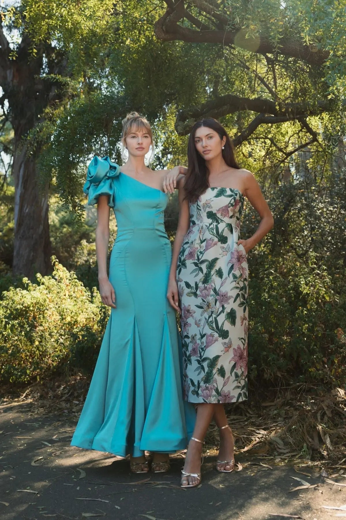 Green One Shoulder Bustier Satin Mermaid Gown - Designer Collection