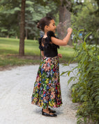 Girls Black Ruffle Sleeve Sequin Dress Designer Collection