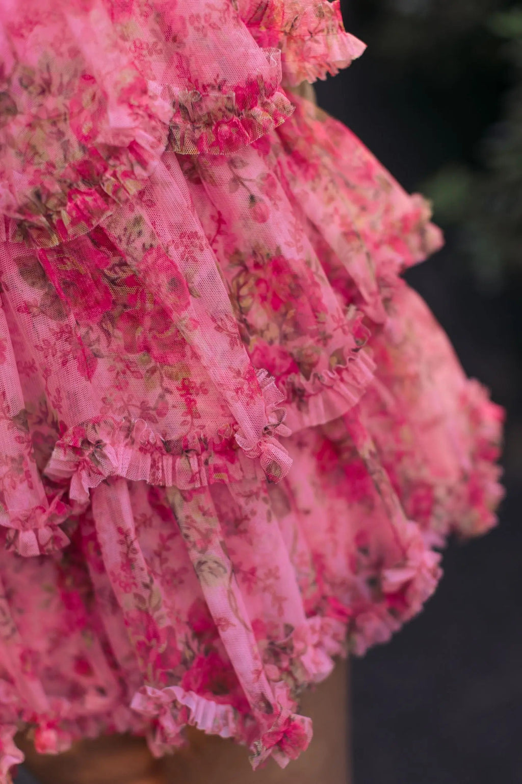 Pink Floral High Neck Cap Sleeve Ruffle Mini Dress - Designer Collection